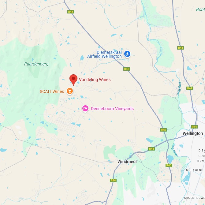 Vondeling Wines Karte