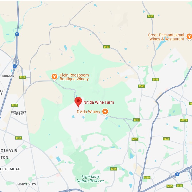Nitida Cellars Karte