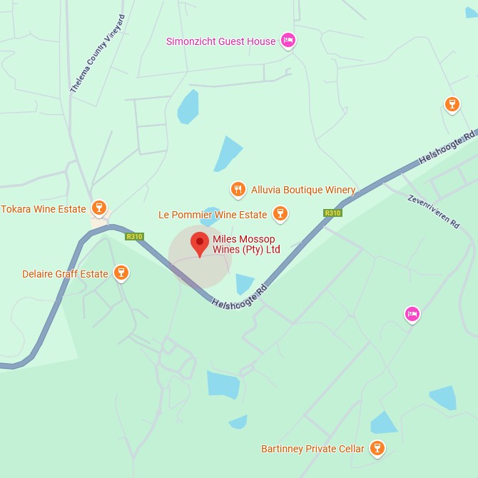 Miles Mossop Wines Karte