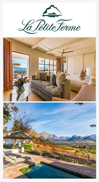 Übernachten auf einem Weingut in Südafrika - Vorstellung des Weingutes La Petit Ferme, Region Franschhoek