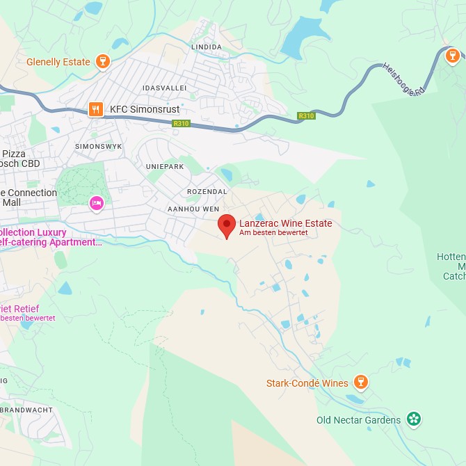 Lanzerac Wine Estate Karte