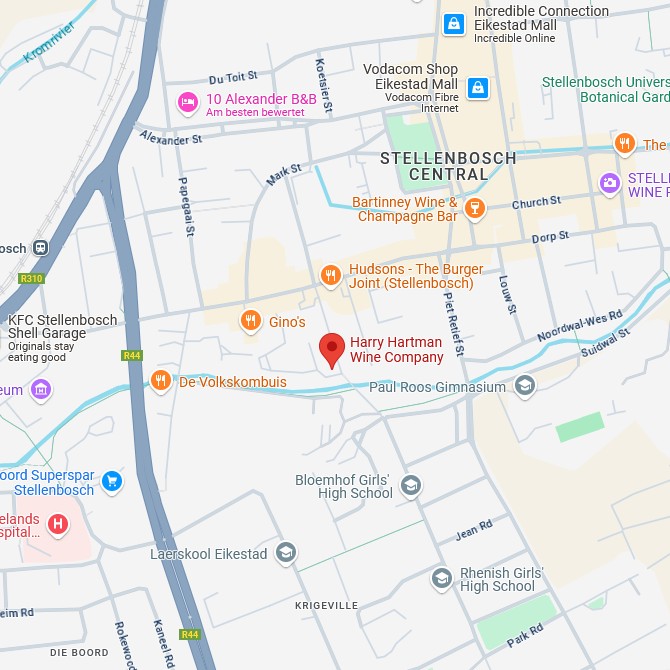 Harry Hartman Wine Company Pty Ltd. Karte