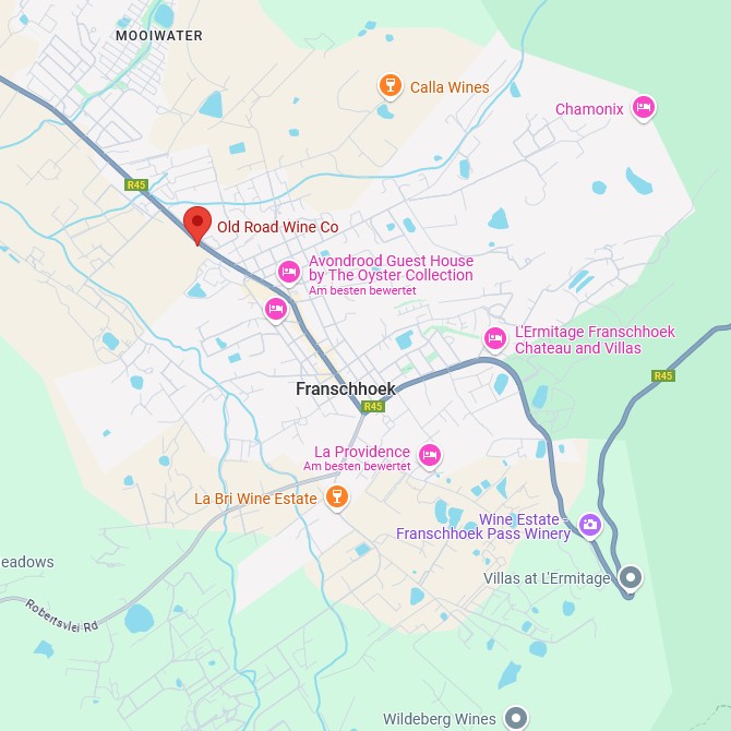 Old Road Wine Company Karte