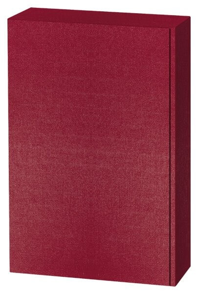 Präsentkartonage (Leinenoptik, rot) für 3 Flaschen